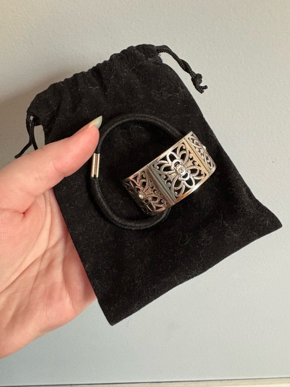 Brighton Silver Cuff Hair Tie